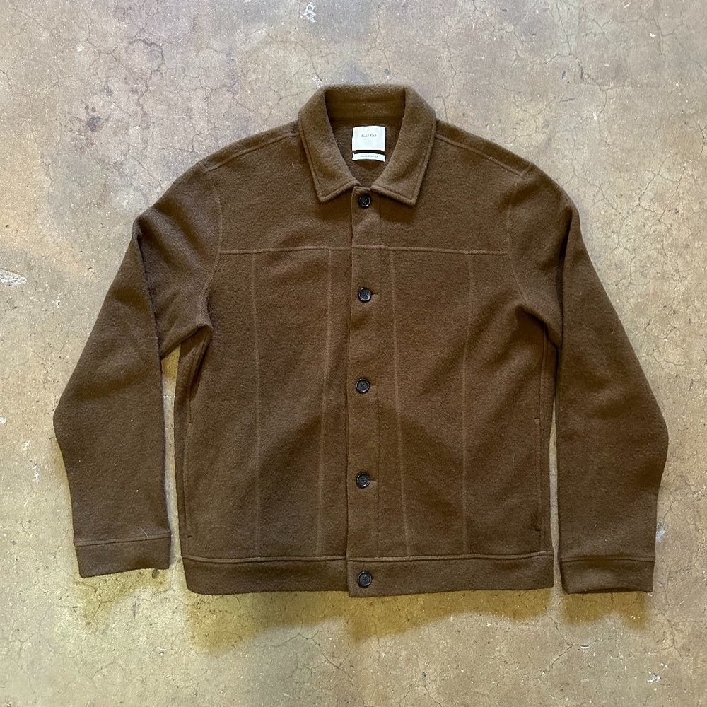Billy Reid Eastwood boiled wool Coffee L Japanese textile